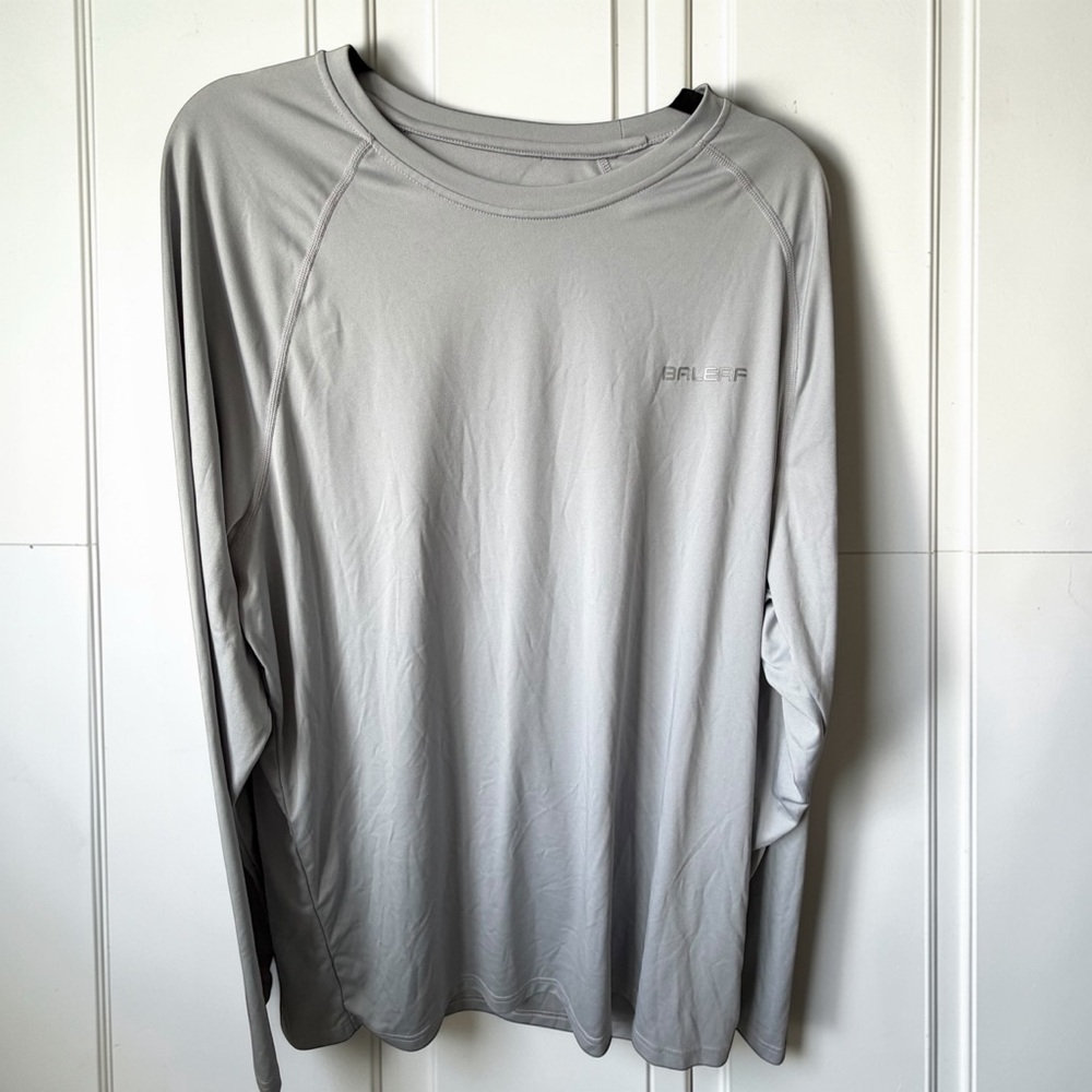 Baleaf Performance Long Sleeve Shirt Mens 2XL Gray Athletic Training Lightweight